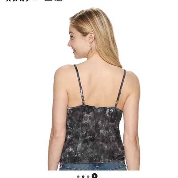 Juniors Crocheted trim banded tank top - Picture 2 of 9